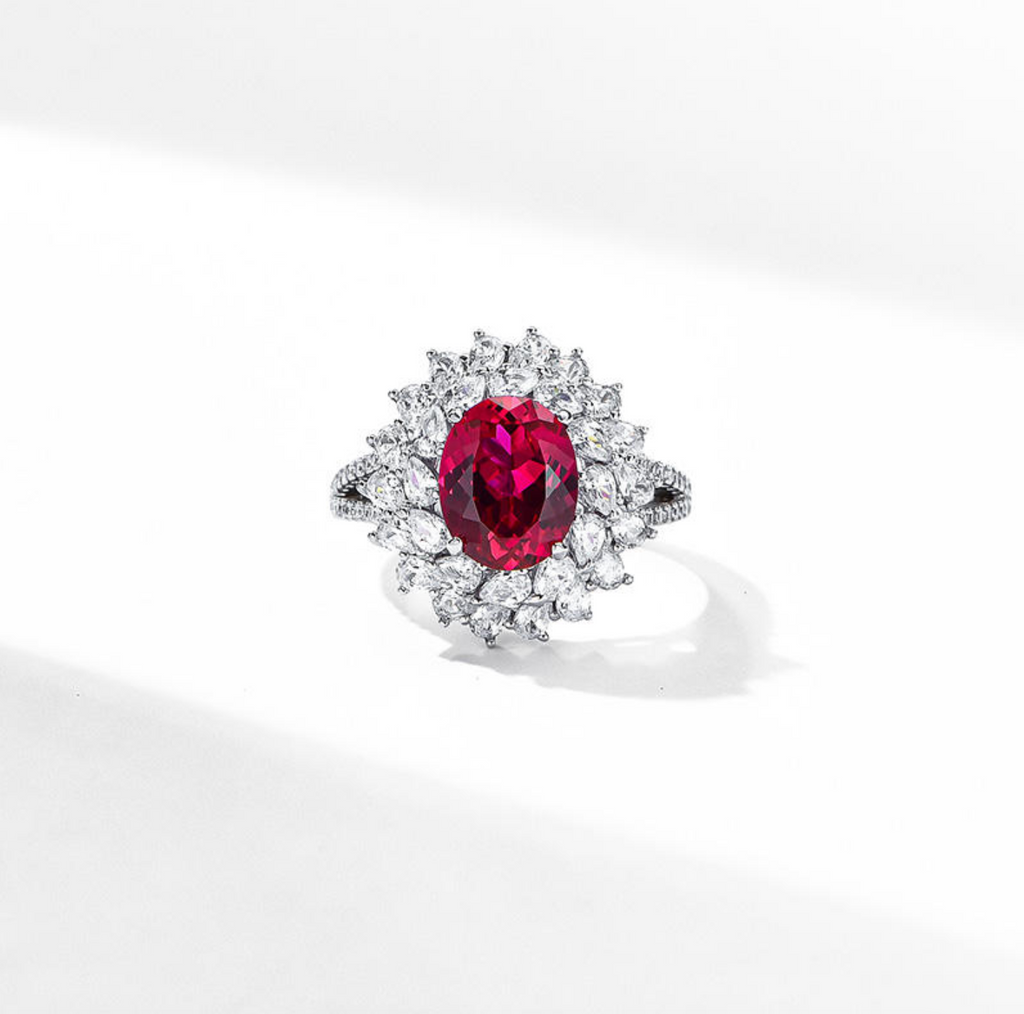 925 Sterling Silver Lab-Grown Diamond Ring