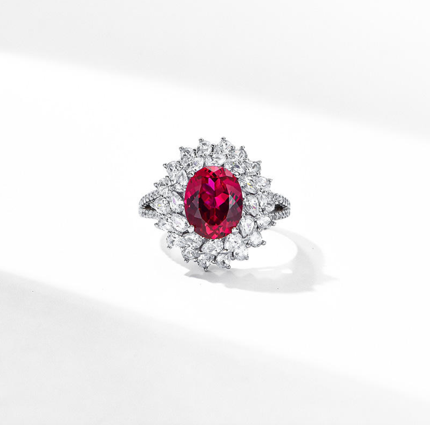 925 Sterling Silver Lab-Grown Diamond Ring
