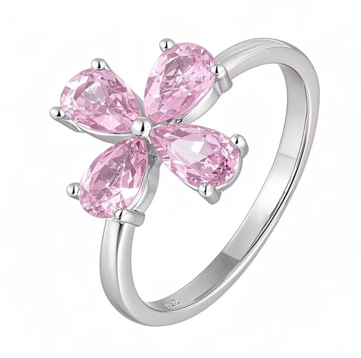 Pink Zircon Floral Women's Jewelry