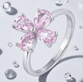 Pink Zircon Floral Women's Jewelry