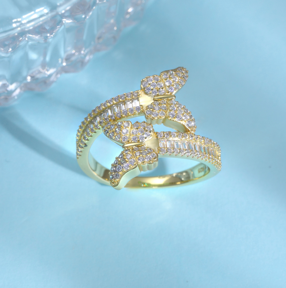 14K Gold-Plated Butterfly Rings