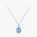Ailmay 925 Sterling Silver Aqua Blue Necklace